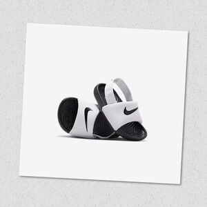 NIKE Kawa White and Black Slide Sandals Toddler Size 10C